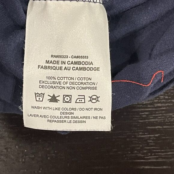 Vtg The Nike Tee Red Swoosh Navy Blue Nike T-shirt Size XXL 2XL Short Sleeve - Picture 8 of 9